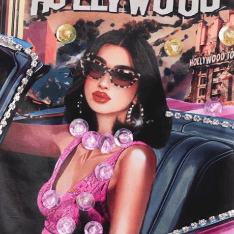 〜HOLLYWOOD DRIVE〜ラウンドネックTシャツ★ブラック★