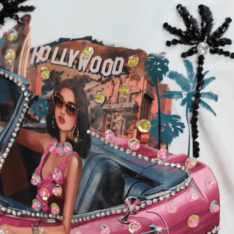 〜HOLLYWOOD DRIVE〜ラウンドネックTシャツ★ホワイト★