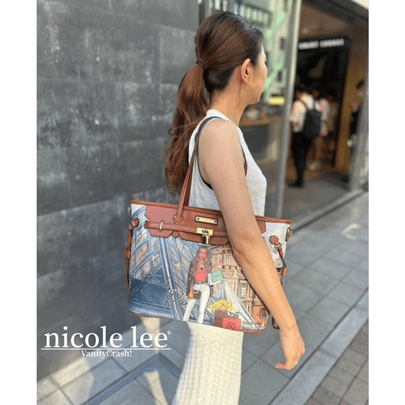 Nicole Lee 変形トートバッグ　A4もOK 新品未使用タグ付き TOUR DE PARIS〜トートバッグ☆A4対応・軽量☆ | nicolelee.tokyo