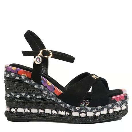 【数量限定】〜BONNIE ESPADRILLE〜ウェッジサンダル★BLACK★