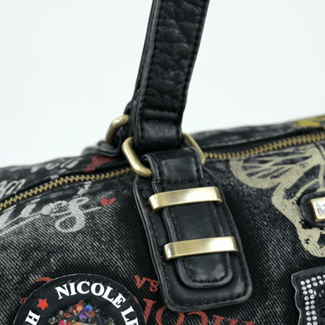 nicolelee ウォッシュドデニムバッグ★ミディアム★