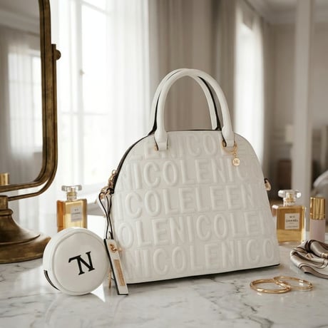 〜EMBOSSED LOGO〜ドームバッグ ★NLロゴポーチ付き★