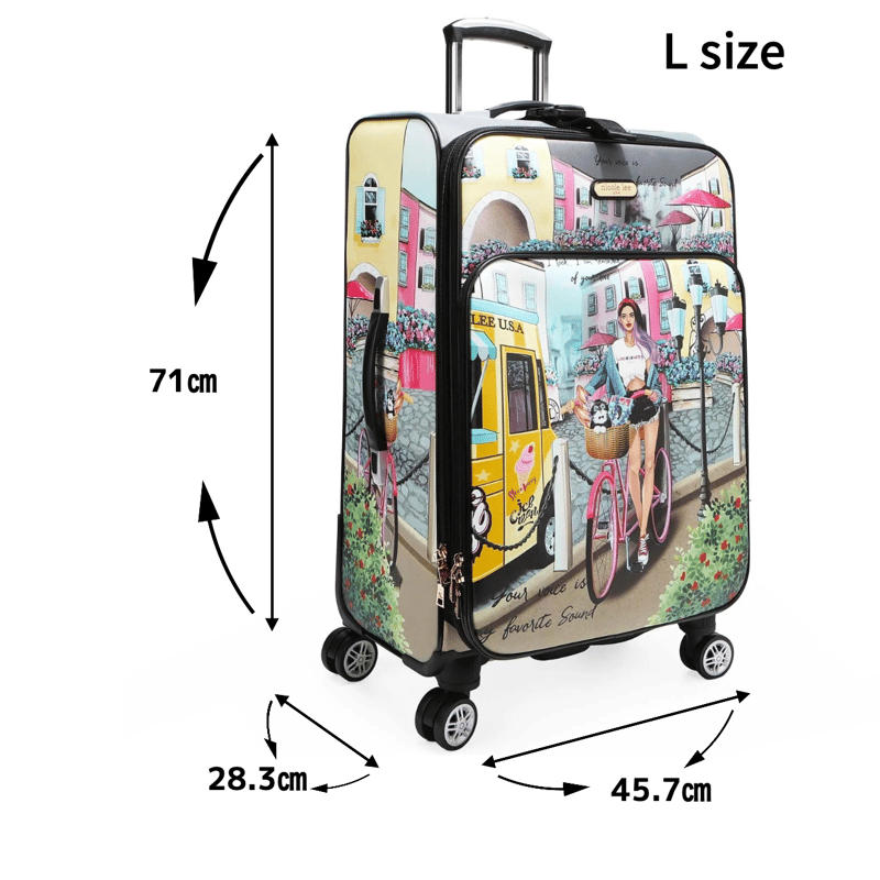 Nicole lee ボストンキャリー Hardside Carry-On Spinner 20