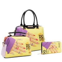 〜NAIL POLISH〜3点セットバッグ（ハンドバッグ、クロスボディ、財布）