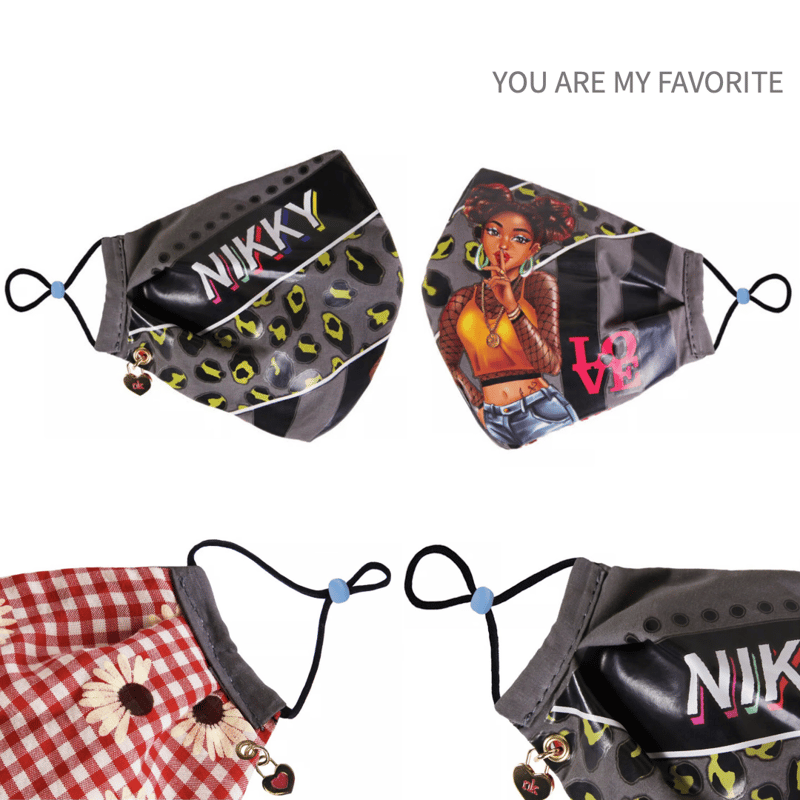NIikky by Nicole Lee チャーム付きマスク(アジャスター調節付 NIikky by Nicole Lee チャーム付きマスク(アジャスター調節付