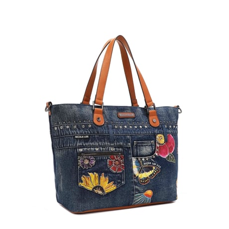 〜BUTTER FLOWER DENIM〜デニムトート★A4対応★