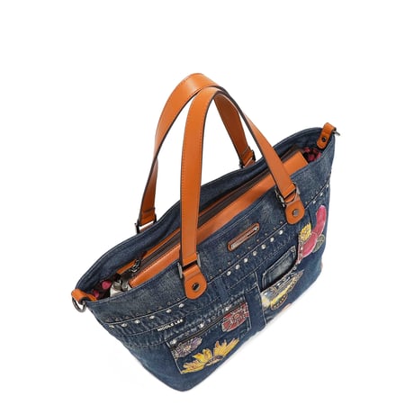 〜BUTTER FLOWER DENIM〜デニムトート★A4対応★