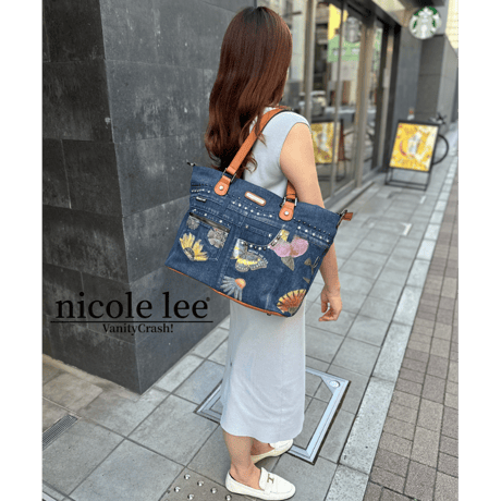 〜BUTTER FLOWER DENIM〜デニムトート★A4対応★
