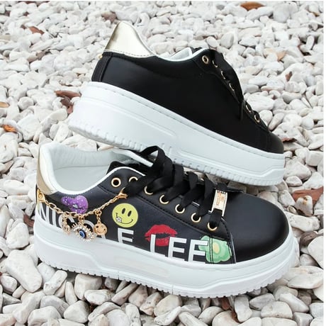nicolelee ファッションチャームスニーカー★BLACK★