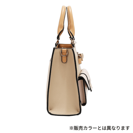 ～COLOR BLOCK～ポケットサッチェルバッグ★コンパクトでおすすめ★