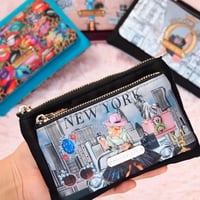 nicolelee スモールナイロンウォレットポーチ★薄型軽量・全5デザイン★