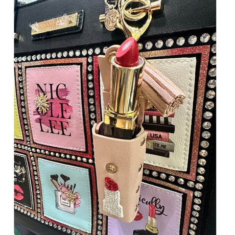nicolelee キーチェーン付きリップチャーム