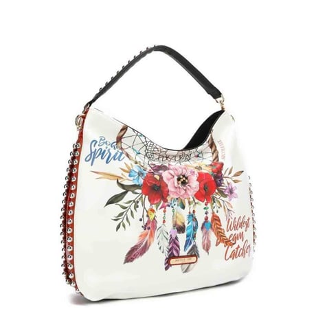 ～BOHEMIAN WHITE～ホーボーバッグ★A4対応★