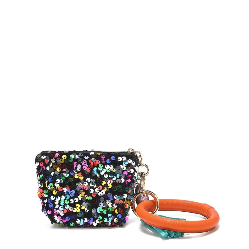 nicolelee スパンコールminiポーチ☆リストレットキーチェン付き