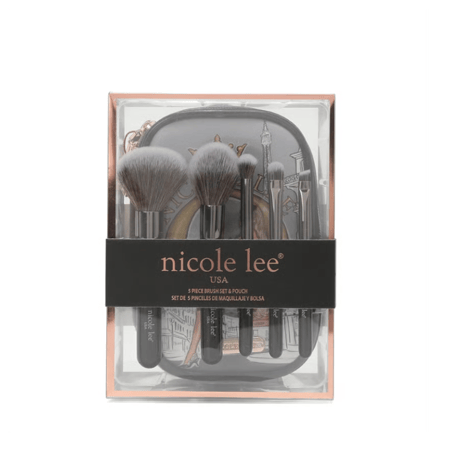 nicolelee ブラシ付きコスメポーチ★ブラシ5本セット付き★