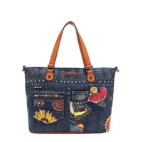 〜BUTTER FLOWER DENIM〜デニムトート★A4対応★