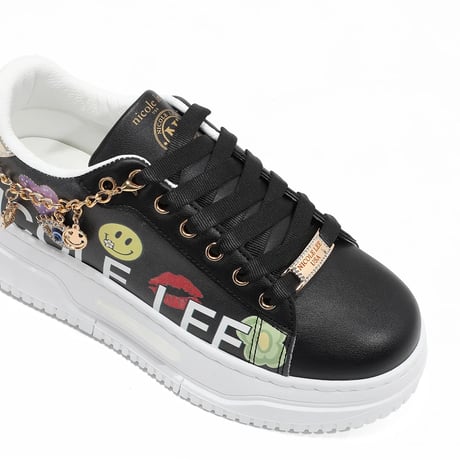 nicolelee ファッションチャームスニーカー★BLACK★
