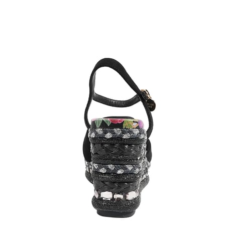 【数量限定】〜BONNIE ESPADRILLE〜ウェッジサンダル★BLACK★