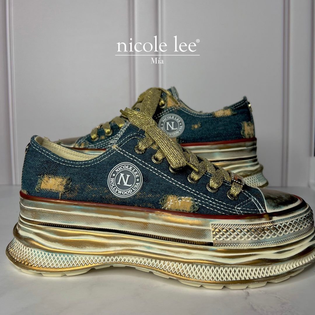 Vintage デニムスニーカー（BLUE） | nicolelee.tokyo