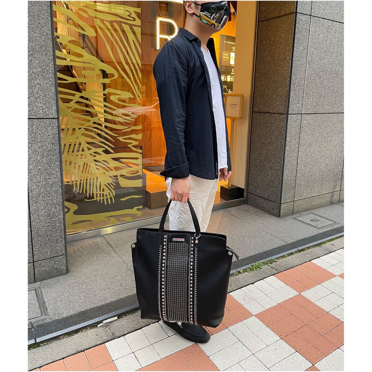 nicolelee スタッズ付トートバッグ☆A4対応・軽量☆ | nicolelee.tokyo 