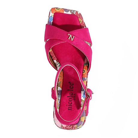 【数量限定】〜BONNIE ESPADRILLE〜ウェッジサンダル★HOT PINK★