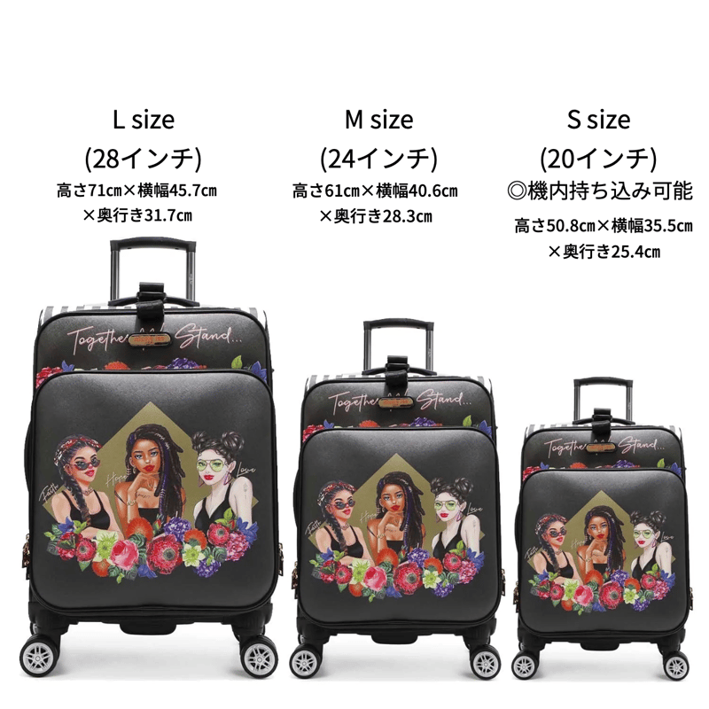 キャリーケース(BLACK PINK)★週末セール中★ Suitcase Carrying Bag Hello Kitty