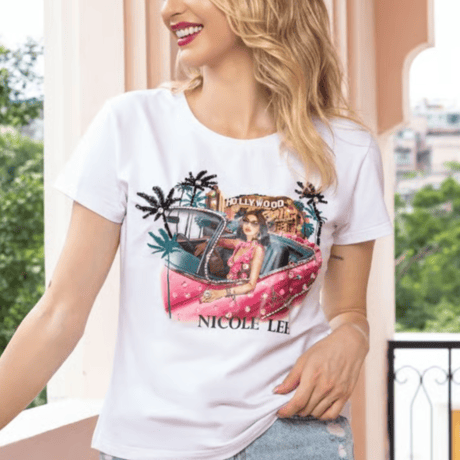 〜HOLLYWOOD DRIVE〜ラウンドネックTシャツ★ホワイト★