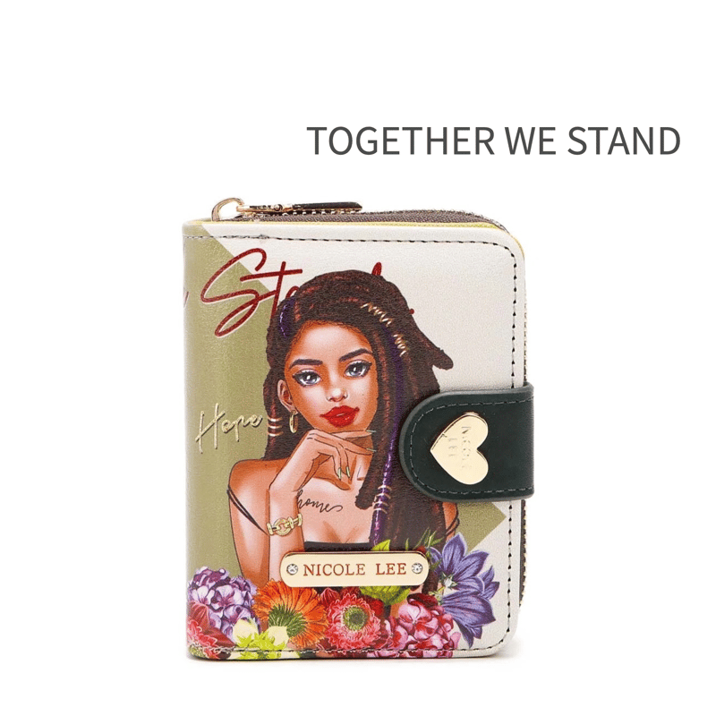 ベストセラー】 nicolelee 二つ折り財布☆ハートボタン