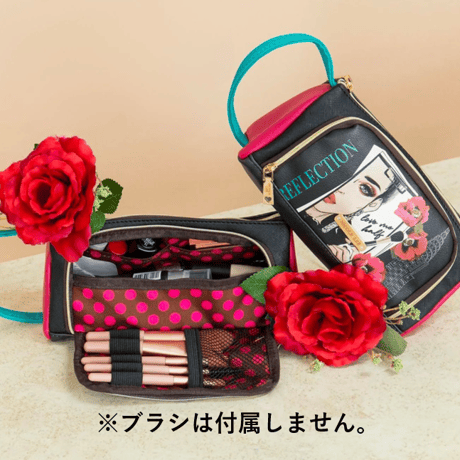 nicolelee コスメティックジップポーチ★軽量・持ち手付き★