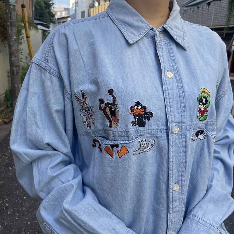 ルーニーテューンズ足入れ替わりデニムシャツ IGT3409 | 古着屋mumu
