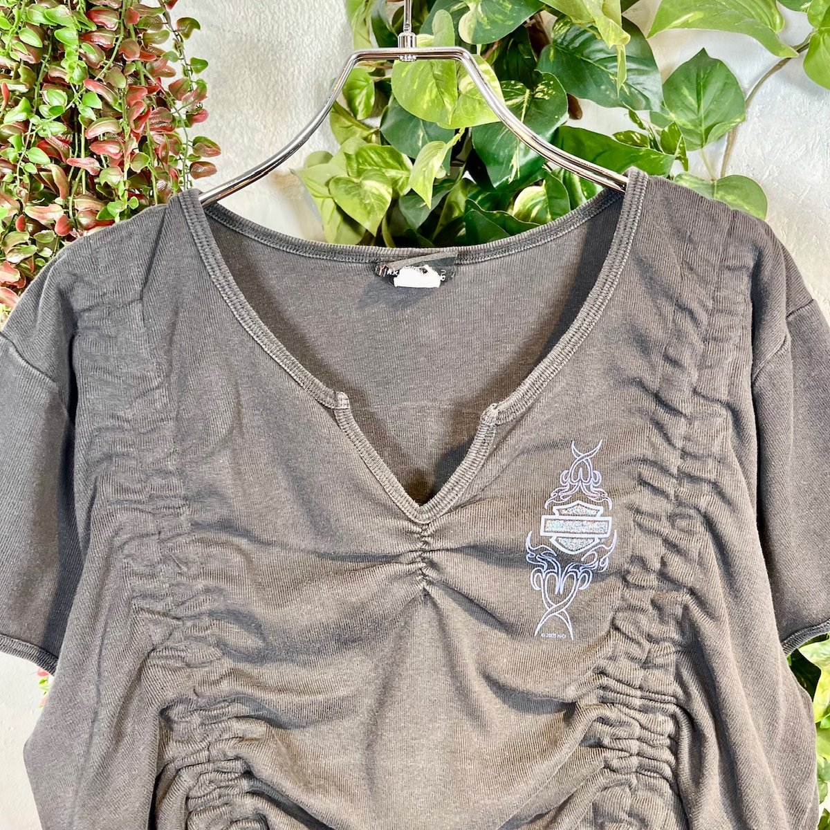 古着リメイク　Tシャツ　kmellow リボン mellow T＂古着リメイクTシャツ 02 | uguisu