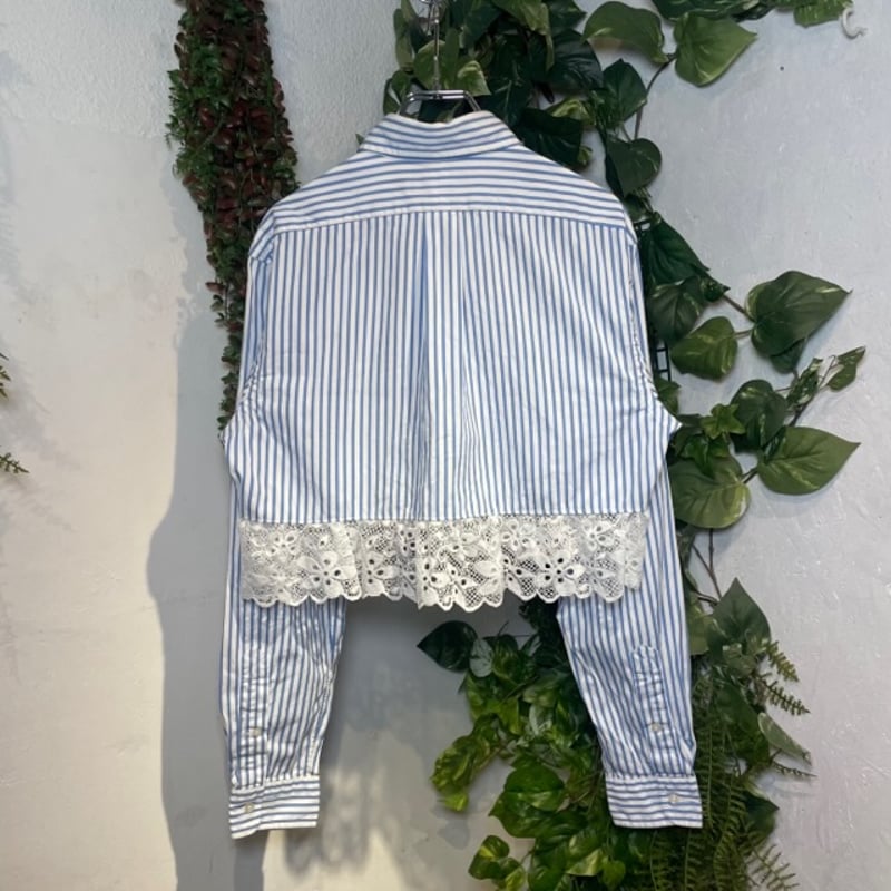 ストライプショート丈シャツ IGB0275 | 古着屋mumu