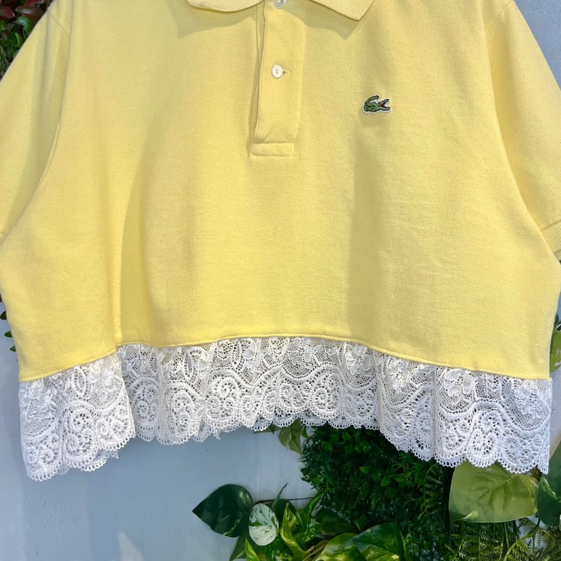 さわやかレモンイエローのラコステリメイクショートポロシャツ IGB0355