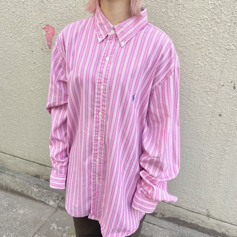 ラルフローレンピンクストライプシャツ IGT3127 | 古着屋mumu