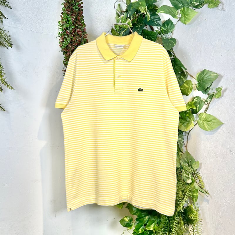 ラコステ ストライプイエロー ポロシャツ IGB0643 | 古着屋mumu