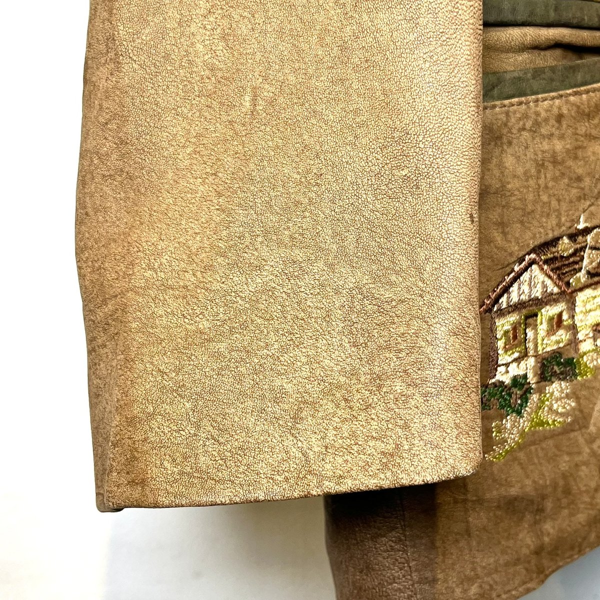 ユーロ モヘア チロル ジャケット レザー 切替 ダブルボタン ノーカラー ユーロ モヘア チロル ジャケット レザー 切替 ダブルボタン ノー