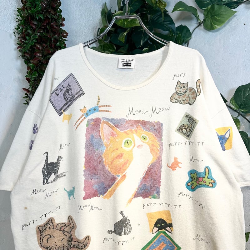 猫好きにはたまらない猫だらけのTシャツ IGB0584 | 古着屋mumu 猫好きにはたまらない猫だらけのTシャツ IGB0584 | 古着屋mumu