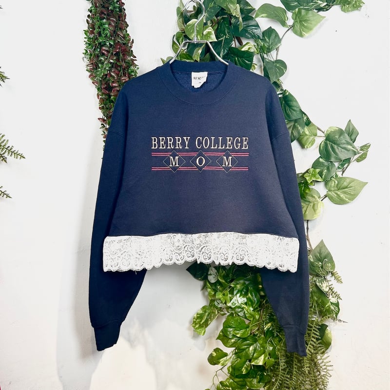 リメイクショートレーススウェット MOMロゴ🐬 IGB0374 | 古着屋mumu