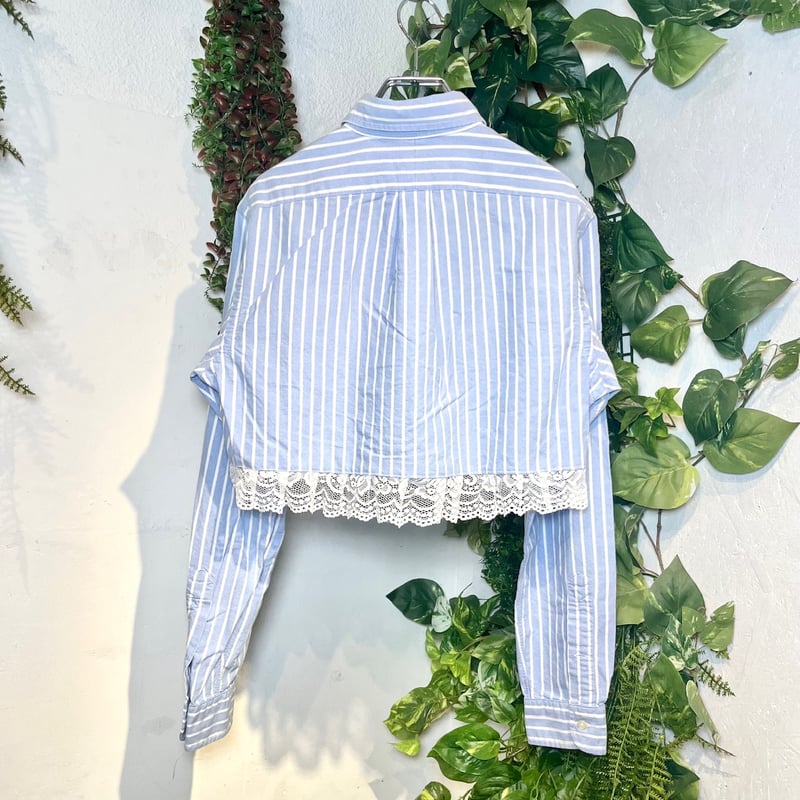 ラルフローレン　レースフリル付きホワイトシャツ 半袖 Ralph Lauren - ☆美品☆Ralph Lauren フリル付き白ポロシャツ