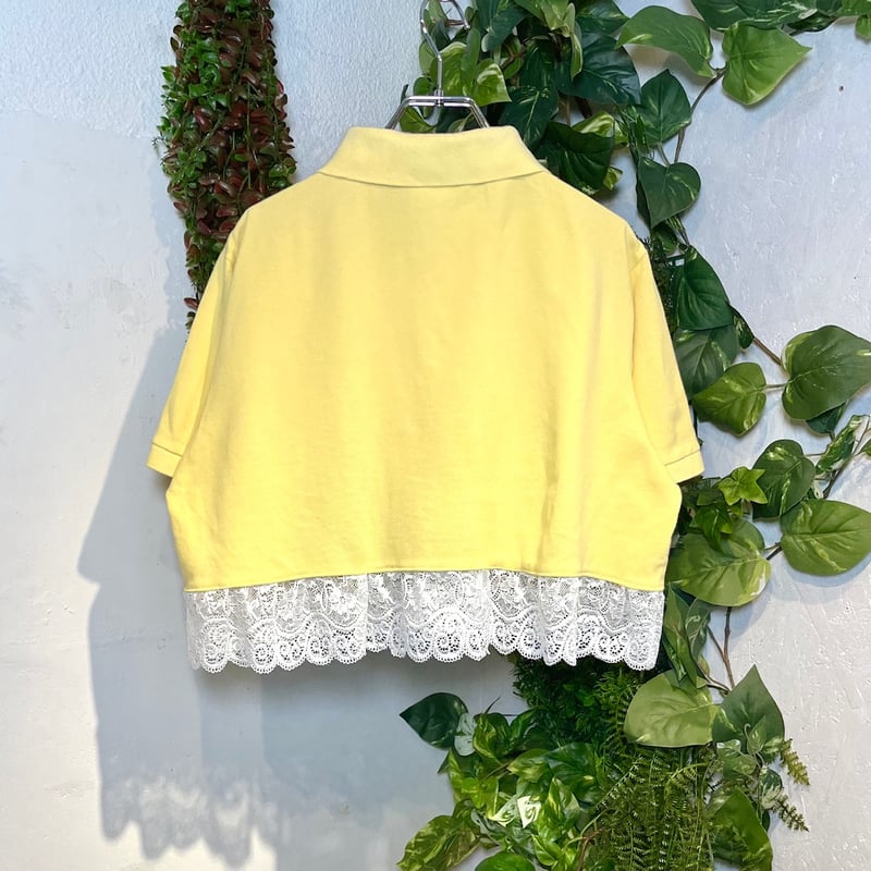 さわやかレモンイエローのラコステリメイクショートポロシャツ IGB0355