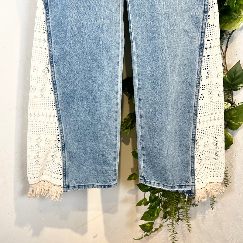 リメイクフレアデニムパンツ IGB1238 | 古着屋mumu リメイクフレアデニムパンツ IGB1238 | 古着屋mumu