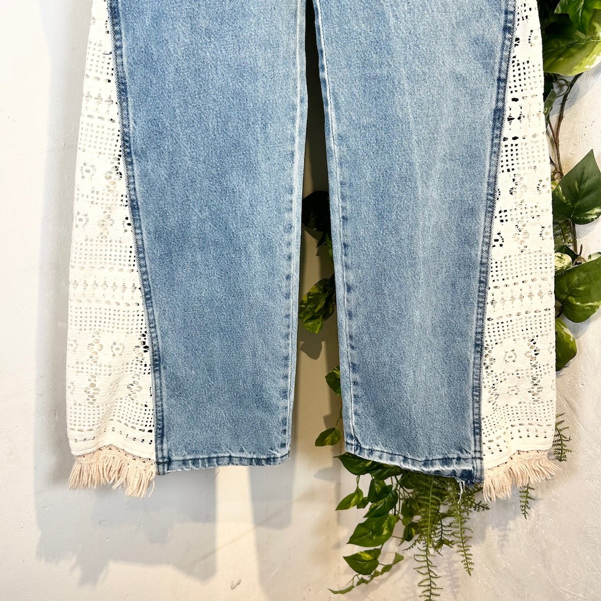 リメイクフレアデニムパンツ IGB1238 | 古着屋mumu リメイクフレアデニムパンツ IGB1238 | 古着屋mumu