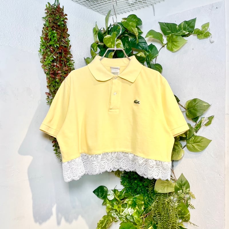 さわやかレモンイエローのラコステリメイクショートポロシャツ IGB0355