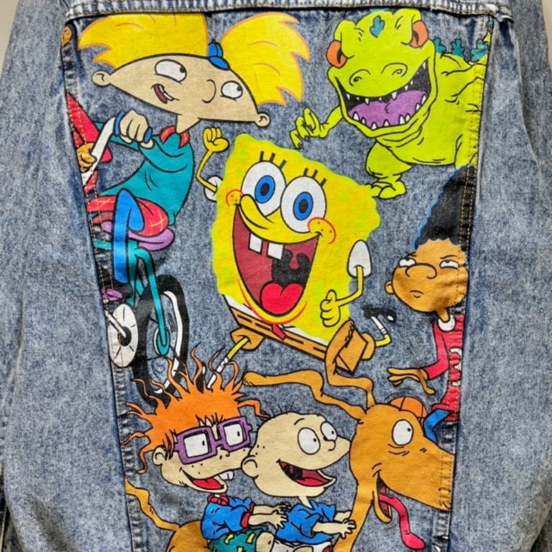 スポンジボブキャラクターデニムジャケット IGT3490 | 古着屋mumu