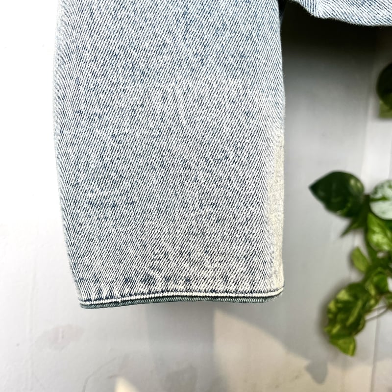 葉っぱの刺繍入りチロルデニムジャケット IGB0180 | 古着屋mumu