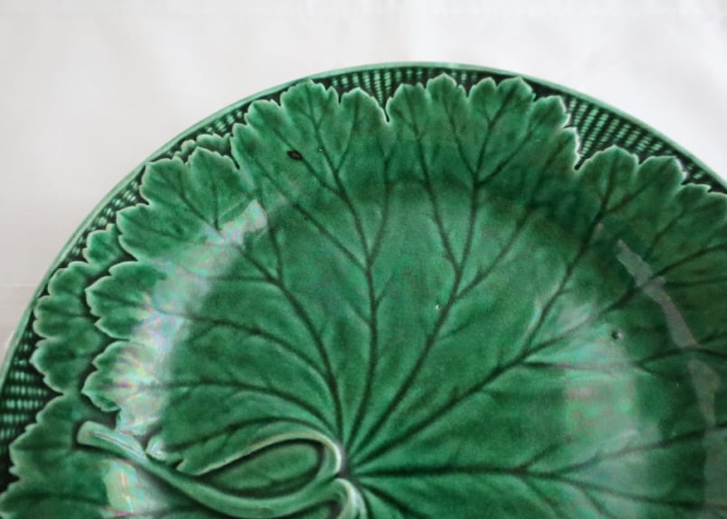ウェッジウッド 1900年代中盤マジョリカ焼き Green Leaf5枚セット