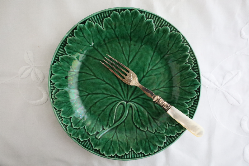 ウェッジウッド 1900年代中盤 マジョリカ焼き Green Leaf5枚セット
