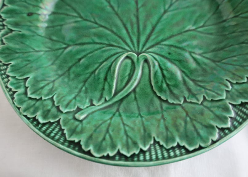 年代物】ウェッジウッド マジョリカ焼 greenleaf プレート皿3枚セット