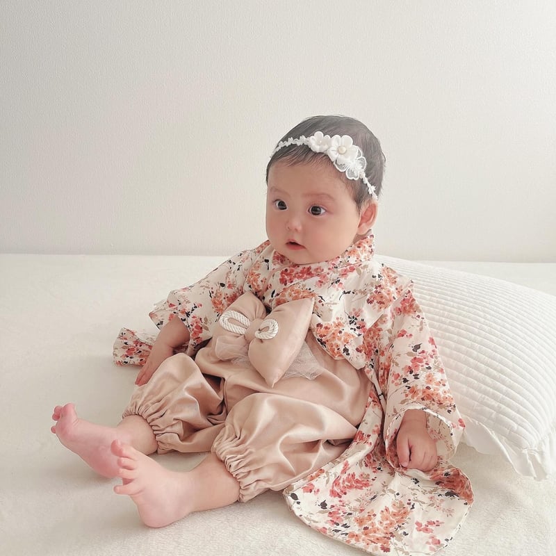 スリーピングベイビー　濃いめピンクフラワー スリーピングベイビー濃いめピンクフラワー