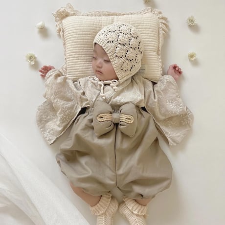 ≪de.sh0p≫ ベビー袴 サークル dark brown ベビー袴 ロンパース